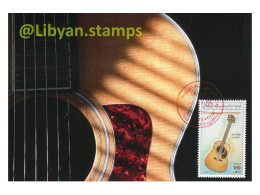 LIBYA 1995 Music Instruments Guitar (maximum-card) - Music