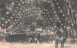 Fête De FOIX (Ariège) - Grande Allée - Tirage Couleurs - Voyagé 1907 (2 Scans) - Foix