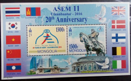 Mongolia 2016, 20 Years Of ASEM, MNH S/S - Mongolië