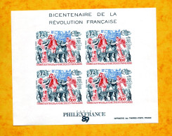 TAAF 1989 - BLOC FEUILLET N° 1 ( PA N° 108 ** ) - NON DENTELE - ( NEUF ** ) - Cote 450€ - - Imperforates, Proofs & Errors