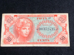 South Viet Nam MILITARY ,Banknotes Of Vietnam-P-M60 Schwan-884 50 Cents, Series 641(1965-1968)XF-1pcs Good Quality-rare - Vietnam