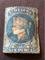 SAINT HELENA  SG 2a. 6d Blue. Wmk Large Star. CV £140 - Sint-Helena