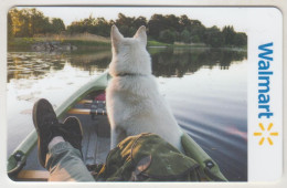 USA - Peaceful Boat Man Dog Camping, Walmart Gift Card - Gift Cards