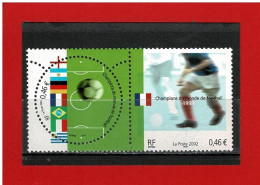 2002 - PAIRE - N° 3483 / 3484 - NEUFS** - CHAMPIONNAT DU MONDE DE FOOTBALL - COTE Y & T : 3.50 Euros - Neufs