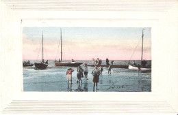 Alte Postkarte Segelboote Am Strand - Gemälde Von "Toni" - Veleros