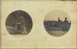 (23/05/24) THEME PHOTOGRAPHIE-CPA MOTO ET VOITURE AUTOMOBILE FIACRE - CARTE PHOTO - Photographs