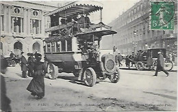 CPA Paris Place De L'Opéra Station De L'Autobus Montmartre à Saint-Germain Des Prés - District 09