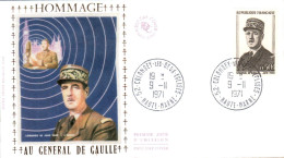 FDC 1971 HOMMAGE A DE GAULLE - 1970-1979