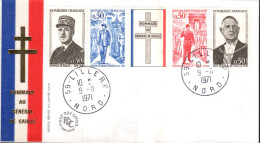 FDC 1971 HOMMAGE A DE GAULLE - 1970-1979