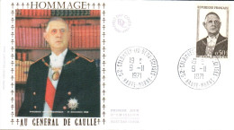 FDC 1971 HOMMAGE A DE GAULLE - 1970-1979