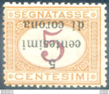 Trento E Trieste. Segnatasse, Soprastampa Rovesciata 1919. Linguellato. - Abarten Und Kuriositäten