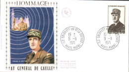 FDC 1971 HOMMAGE A DE GAULLE - 1970-1979