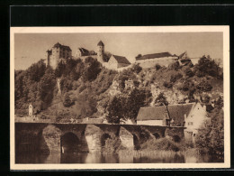 AK Harburg A. D. Wörnitz, Uferpartie Mit Burg WHW Winterhilfswerk 1934-35  - Cartes Postales