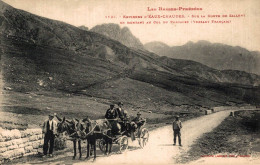 64 ENVIRONS D'EAUX-CHAUDES ATTELAGE SUR LA ROUTE DE SALLENT EN MONTANT AU COL DU PORTALET (VERSANT FRANCAIS) - Sonstige & Ohne Zuordnung