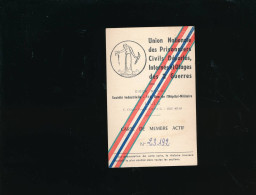 Carte De Membre Actif De L'Union Nationale Des Prisonniers Civils Déportés, Internés Et Otages Des 2 Guerres - Mitgliedskarten