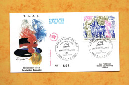 TAAF -  Enveloppe CROZET 1er Jour  14 Juillet 1989 Avec PA N° 108  - ( Très Bon Etat ) - ( Numéroté ) - - Ongetande, Proeven & Plaatfouten