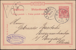 Postkarte P 25/01 Mit DV 894c Aus BERLIN 37 - 1.12.1894 Nach KALCHOFEN 3.12.94 - Sonstige & Ohne Zuordnung