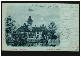 AK Bremen: Bürgerpark - Kaffeehaus Am Emmasee, BREMEN 1 E 3.9.1899 - Autres & Non Classés