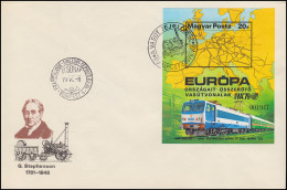 1979 Ungarn 3350 Block 137B Verkehrsaustellung IVA Hamburg, Ungezähnt Auf FDC - European Ideas