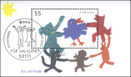 Block 64 Für Uns Kinder & Tierkinder 2003 Mit ESSt Bonn 11.9.2003 - Used Stamps