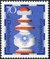 745 Wohlfahrt Schachfiguren 70+35 Pf König ** - Unused Stamps