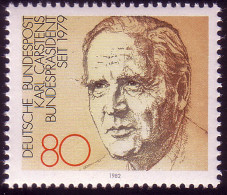 1160 Aus Block Bundespräsident Karl Carstens ** - Unused Stamps