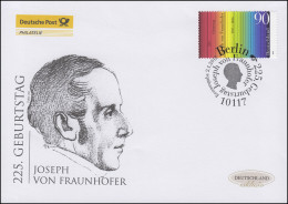 2907 Physiker Joseph Von Fraunhofer, Schmuck-FDC Deutschland Exklusiv - Lettres & Documents