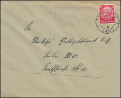 Landpost Wiesenau über Frankfurt (Oder), Brief FRANKFURT (ODER) 21.12.33 - Storia Postale