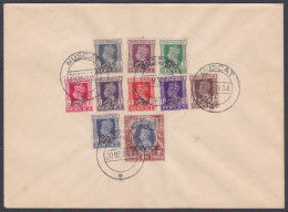 British Muscat Oman 1944 FDC King George VI, British India Stamps Overprint, Service, Official, First Day Cover - Oman