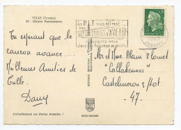 Cpsm De Tulle Pour Castelmoron-sur-Lot - Timbre 0,30f Marianne De Cheffer - Flamme PTT - 1961-....