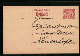 AK Ganzsache Dienstpost Königreich Bayern, 10 Pfennige  - Postzegels (afbeeldingen)
