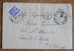 1943 ITALIA Busta Timbro Posta Miliatre 219+50c SOVRASTAMPA+timbro TS-H755 - Poststempel