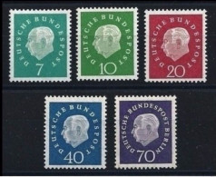 ● GERMANIA R.F.T. 1959 ֍ Presidente Heuss ֍ N. 173 / 77 ** Serie Completa ● Cat. 20,00 € ● Lotto N. 4781 ● - Unused Stamps