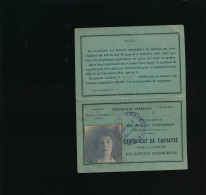 Certificat De Capacité Pour La Conduite Des Bateaux Automobiles Capitaine Edith De Pachmann Née 1894 Riverdale USA - Other & Unclassified