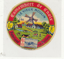 GG 479  / ETIQUETTE FROMAGE  CAMEMBERT  LE VIEUX MOULIN  FABRIQUE  EN POITOU  VIENNE - Fromage