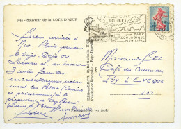 Cpsm De Villeneuve-Loubet Pour Puy-l'évêque - Timbre 0,20f Semeuse De Piel 1961 - Flamme Parc Zoologique - 1961-....