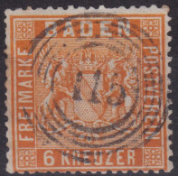 Baden 11b Mit Stempel 115 Rastatt, Mi. 120,- - Oblitérés