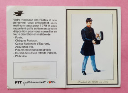 Petit Calendrier De Poche 1979 La Poste PTT Illustration Facteur De Ville 1889 - Klein Formaat: 1971-80