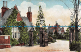 R126284 College Gates. Epsom. Valentine. 1906 - World