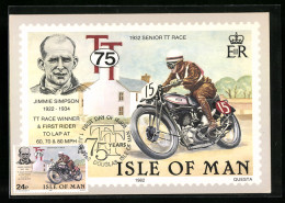Maximum-AK Isle Of Man, Senior TT Race 1932, Jimmie Simpson  - Autres & Non Classés