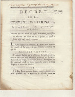 Décret De La Convention Nationale An II Baux Produisant Grain Foin Légume à Gousse Seront Payés En Nature En 12 Pages - Wetten & Decreten