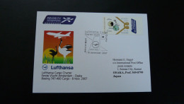 Premier Vol First Flight Amsterdam To Osaka Japan Boeing 747 Lufthansa 2007 - Brieven En Documenten