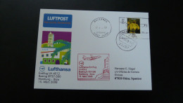 Premier Vol First Flight Hamburg To Ibiza Baleares Boeing 737 Lufthansa 2008 - First Flight Covers