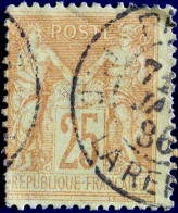 -Sage    Obl   :  BUREAUX De QUARTIER De PARIS. PL DE LA REPUBLIQUE 1886. - 1876-1898 Sage (Tipo II)