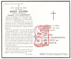 DP Jozef Jacobs ° Meerbeke Ninove 1895 † 1960 X Charlotte Van Audenhove // De Vidts De Grove - Images Religieuses