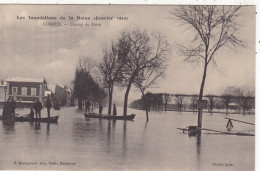 91. CORBEIL ESSONNES. CPA. INONDATIONS DE LA SEINE JANVIER 1910. CHAMP DE FOIRE - Corbeil Essonnes