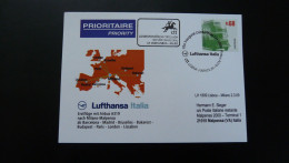 Premier Vol First Flight Lisbon Milano Airbus A319 Lufthansa 2009 - Lettres & Documents