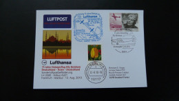 Premier Vol First Flight Frankfurt To Istanbul Turkey Airbus A321 Lufthansa 2010 - Cartas & Documentos