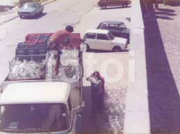 1977 AMATEUR PHOTO FOTO BEDFORD TRUCK CAMIONETA AGUA LUSO HONDA 600 OPEL PORTUGAL AT527 - Automobiles