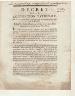 Décret De La Convention Nationale An II Administration Et Vente De Biens Confisqués - Decretos & Leyes